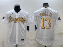 MLB Atlanta Braves #13 Ronald Acuña Jr. 2022 All-Star White Flex Base Elite Jersey