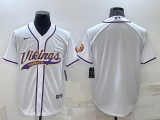 Men's Minnesota Vikings White Baseball Nike Jersey