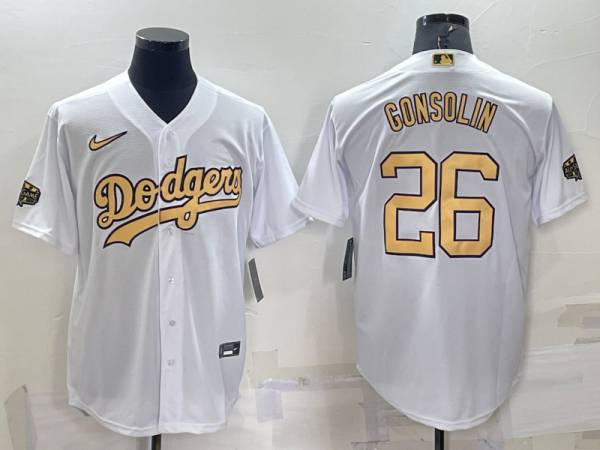 MLB Los Angeles Dodgers #26 Gonsolin 2022 White City Connect Jersey
