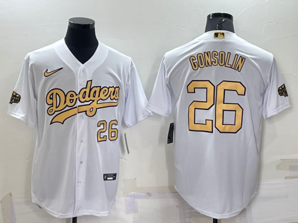MLB Los Angeles Dodgers #26 Gonsolin 2022 White City Connect Jersey