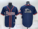 Men's Denver Broncos Blank Blue Baseball Nike Jersey