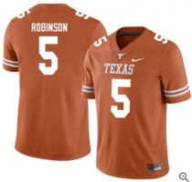 NCAA Texas Longhorn #5 Bijan Robinson Orange College Football Limited Jersey