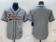 Men's Denver Broncos Blank Grey Baseball Nike Jersey