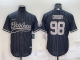 Men's Las Vegas Raiders #98 Maxx Crosby Black With Patch Baseball Nike Jersey