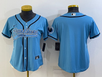 Women Carolina Panthers Blank White Baseball Nike Jersey