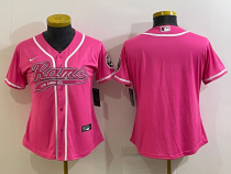 Women Los Angeles Rams Blank Pink Baseball Jersey