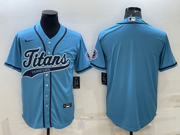 Men's Tennessee Titans Blue Baseball Nike Jersey