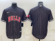 NBA Chicago Bulls Blank Black Baseball Jersey