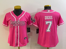 Women Dallas Cowboys #7 Trevon Diggs Pink Baseball Nike Jersey