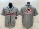 Men's Arizona Cardinals Grey Team Big Logo With Patch Baseball Nike Jersey