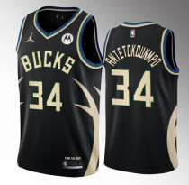 NBA Milwaukee Bucks #34 Giannis Antetokounmpo 2022/23 Black Jersey