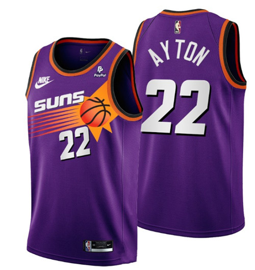 NBA Phoenix Suns #22 Deandre Ayton 2022-23 Purple Basketball Jersey