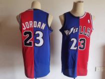 NBA Washington Wizards #23 Michael Jordan Blue/Red Splite Jersey