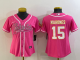 Women Kansas City Chiefs #15 Patrick Mahomes Pink Baseball Nike Jersey