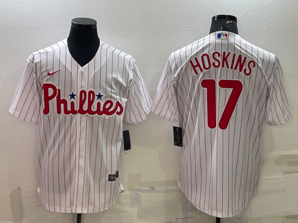 MLB Philadelphia Phillies#17 Hoskins White Game Nike Jersey