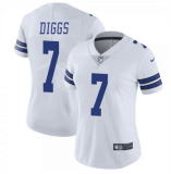 Women Dallas Cowboys #7 Diggs White Vapor Untouchable Limited Jersey