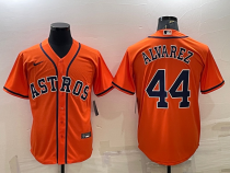 MLB Houston Astros #44 Yordan Alvarez Orange Game Nike Jersey