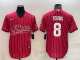 Men's San Francisco 49ers #8 Young Red Baseball Nike Jersey