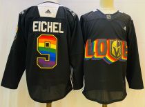 Men's Vegas Golden Knights #9 Jack Eichel 2022 Black Pride Night Jersey