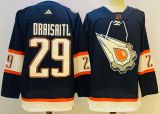 Men's Edmonton Oilers #29 Leon Draisaitl Navy 2022-23 Reverse Retro Jersey