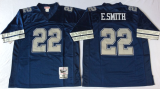 NFL Dallas Cowboys #22 E.Smith Throwback Blue Jersey