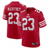 Youth San Francisco 49ers #23 Christian McCaffrey 2022 New Red Vapor Untouchable Limited Jersey