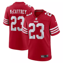 Youth San Francisco 49ers #23 Christian McCaffrey 2022 New Red Vapor Untouchable Limited Jersey