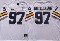 NCAA Michigan Wolverines #97 Aidan Hutchinson White Jersey