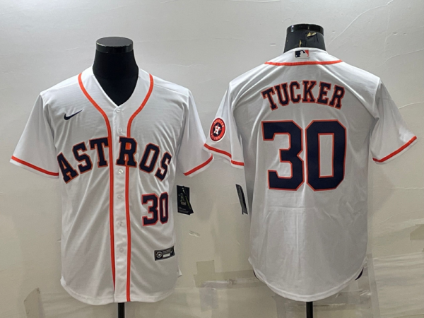 MLB Houston Astros #30 Kyle Tucker White Game Nike Jersey