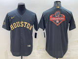 MLB Houston Astros All-Star Charcoal 2022 World Series Champions Team Big Logo Jersey