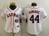 Women MLB Houston Astros #44 Yordan Alvare White Game Nike Jersey