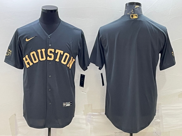 MLB Houston Astros Blank 2022 All-Star Charcoal Jersey