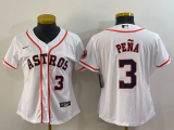 MLB Houston Astros #3 Jeremy Peña White Game Nike Jersey