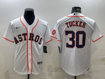 MLB Houston Astros #30 Kyle Tucker White Game Nike Jersey