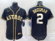MLB Houston Astros #2 Alex Bregman Black Gold Flex Base Elite Jersey