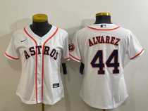 Women MLB Houston Astros #44 Yordan Alvare White Game Nike Jersey