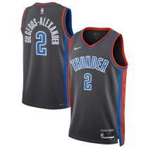 NBA Oklahoma City Thunder #2 Shai Gilgeous-Alexander 2022/23 Swingman Black Jersey