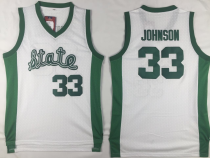 NCAA Michigan State #33 Magic Johnson white Jersey