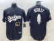 MLB Los Angeles Dodgers #67 Vin Scully Black Big Logo With Vin Scully Patch Jersey