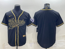 Men'sTennessee Titans Blank Black/Gold Nike Jersey