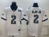 Men's Philadelphia Eagles #2 Darius Slay JR White Super Bowl LVII Patch Vapor Limited Jersey