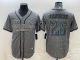 Men's Philadelphia Eagles #26 Miles Sanders Grey With Patch Limited Jersey