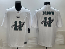 Men's Philadelphia Eagles #11 A. J. Brown White Shadow Logo Limited Limited Jersey
