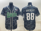 Men's Philadelphia Eagles #88 Dallas Goedert Gray Camo With Super Bowl LVII Patch Limited Jersey