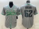 Men's Philadelphia Eagles #26 Miles Sanders Gray With Patch Limited Jersey