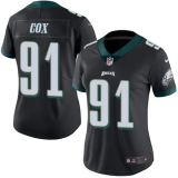 Women Philadelphia Eagles #91 Fletcher Cox Black Vapor Untouchable Limited Jersey