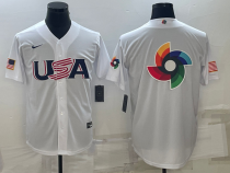 MLB USA Baseball Blank 2023 World Baseball Classic White Jersey