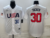 MLB USA Baseball Kyle Tucker 2023 World Baseball Classic White Jersey