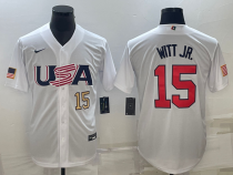 MLB USA Baseball Bobby Witt 2023 World Baseball Classic White Jersey