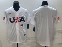 MLB USA Baseball Blank 2023 World Baseball Classic White Jersey